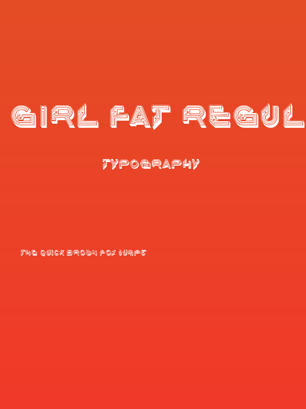 Girl Fat Regular Poster
