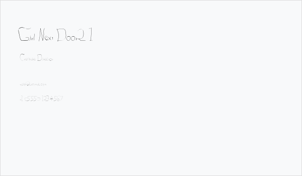 Girl Next Door2 1 Business Card