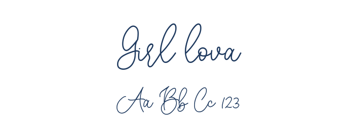 Girl lova Font Preview