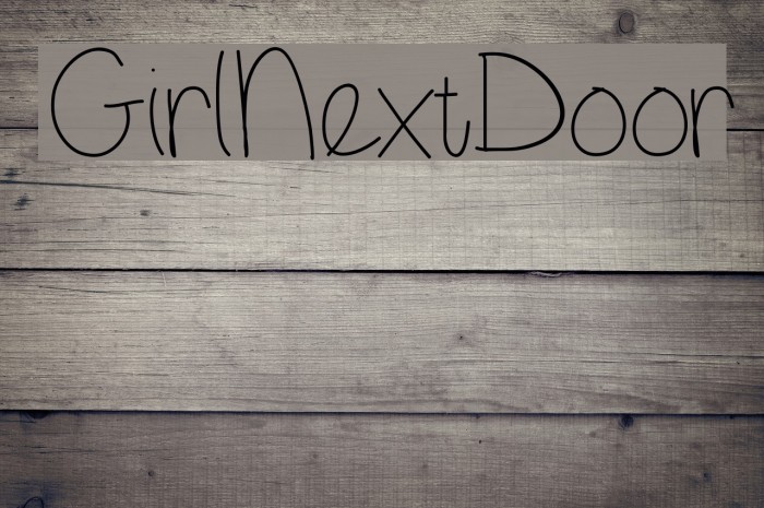 GirlNextDoor Font examples