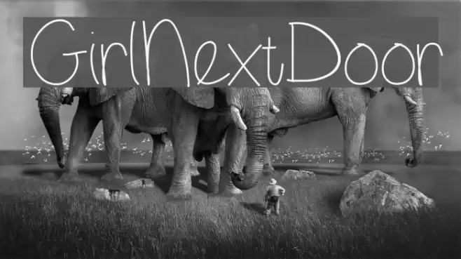 GirlNextDoor Font examples