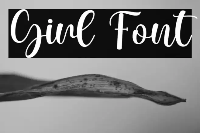 Girl Font examples