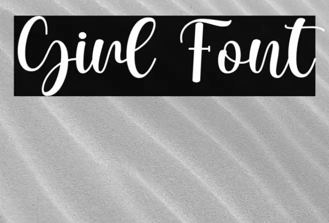 Girl Font examples