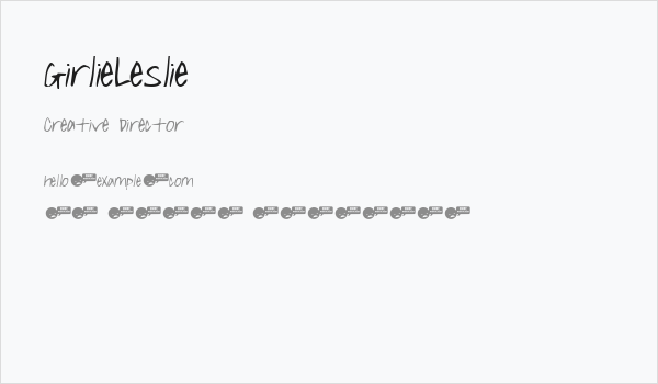 GirlieLeslie Business Card