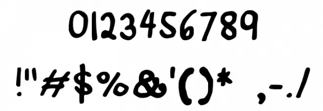 Girlish Curlish Medium Font OTHER CHARS