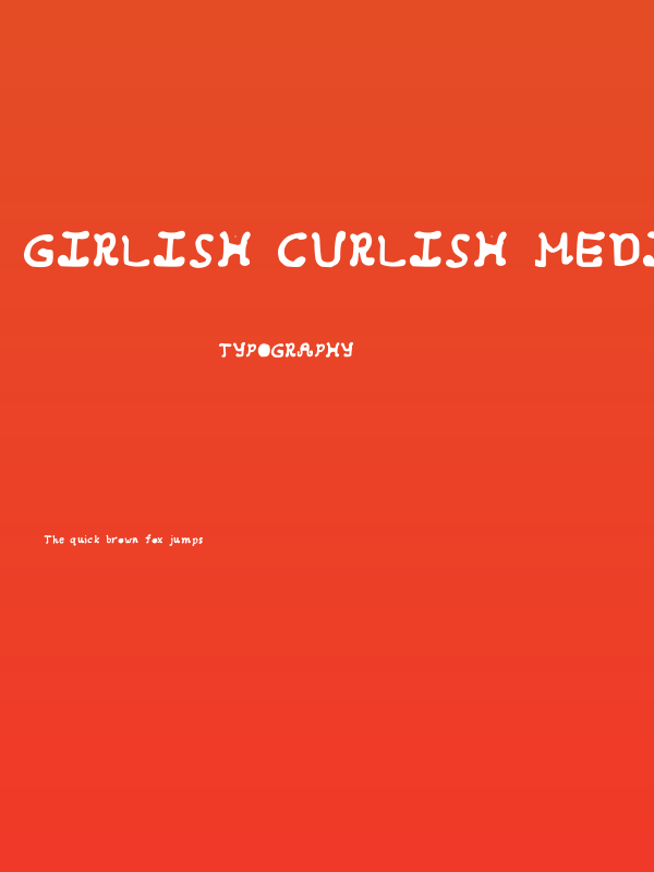 Girlish Curlish Medium Poster