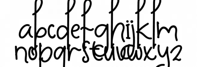 Girls Hairy 字体 小写