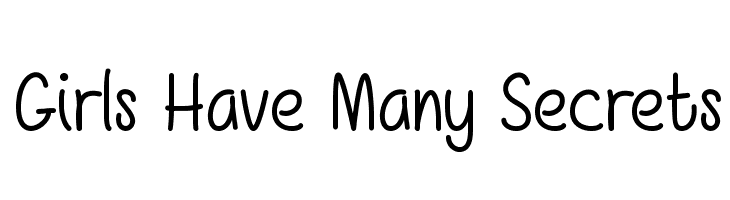 Girls Have Many Secrets  لخطوط تنزيل