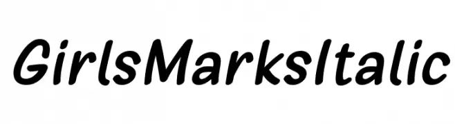 Girls Marks Italic  Descarca Fonturi Gratis