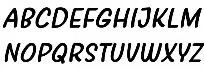 Girls Marks Italic Caratteri MAIUSCOLE
