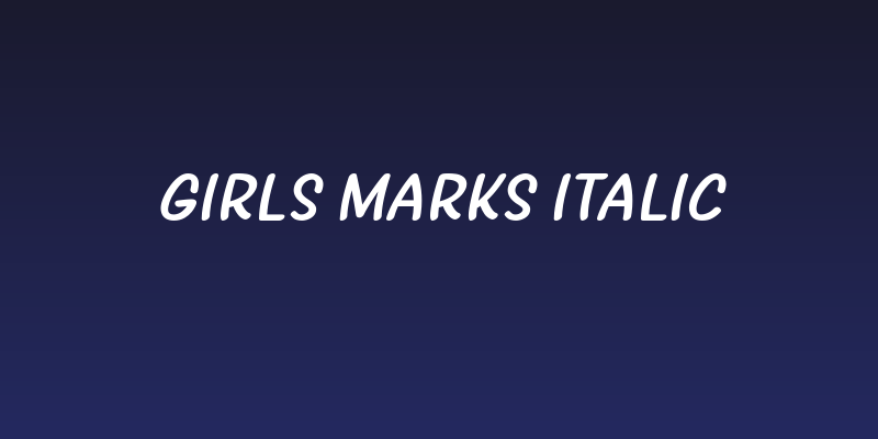 Girls Marks Italic Social Header