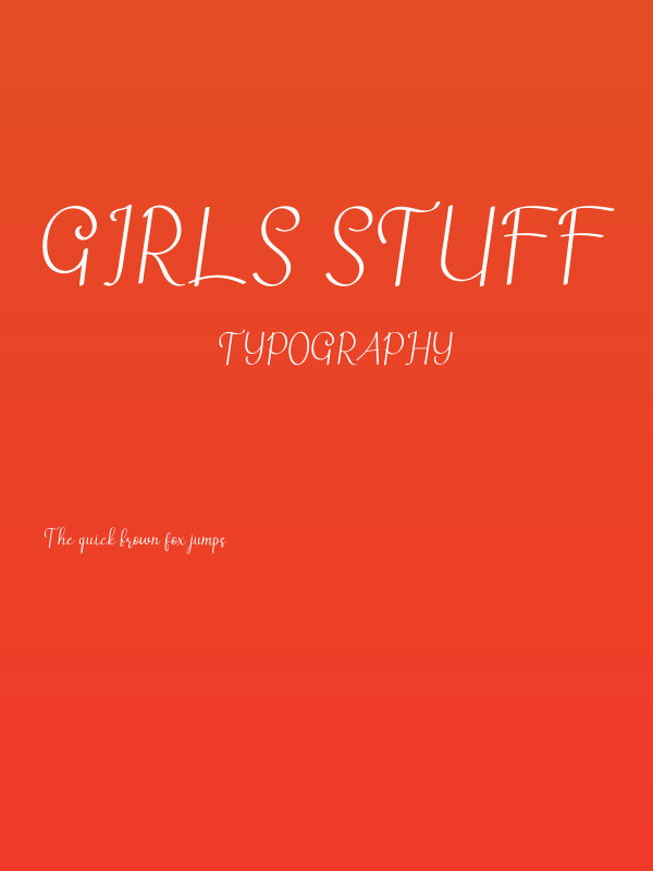 Girls Stuff Poster