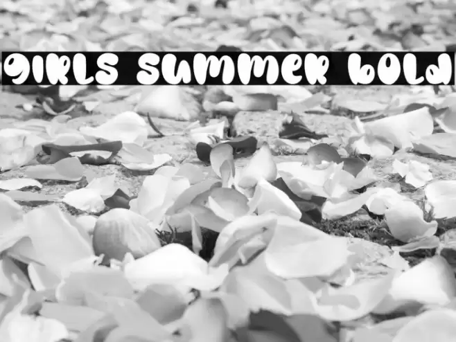Girls Summer Bold Caratteri examples