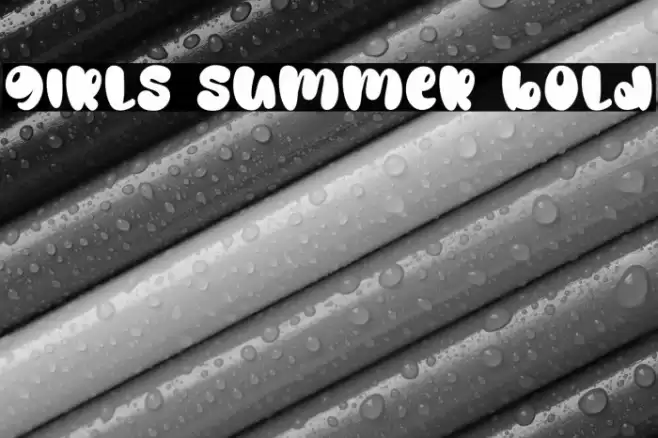 Girls Summer Bold Caratteri examples