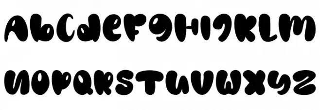 Girls Summer Bold फ़ॉन्ट लोअरकेस