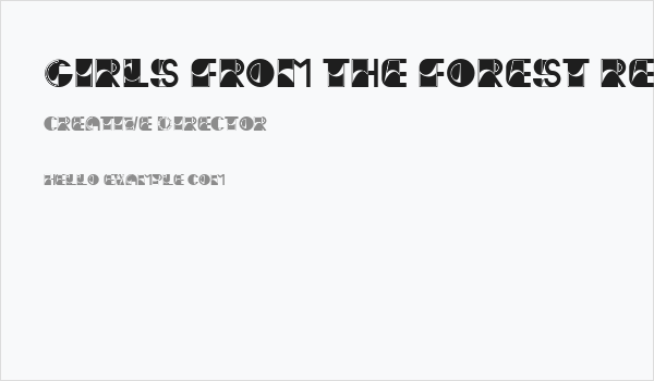 Girls from the Forest Regular Business Card