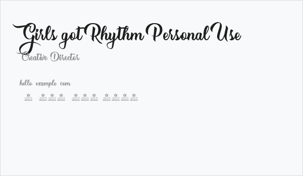 Girls got Rhythm Personal Use  Business Card