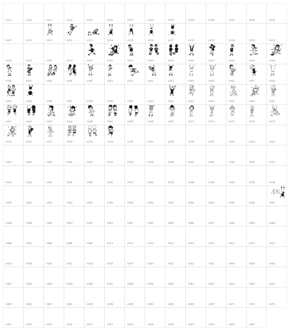 GirlsGirls Character Map