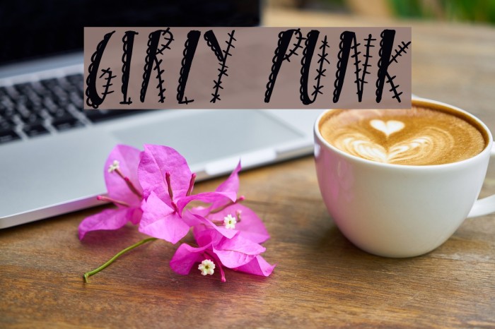 Girly Punk Font examples