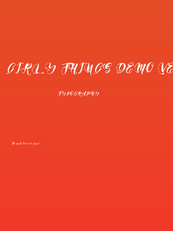 Girly Things Demo Version Poster