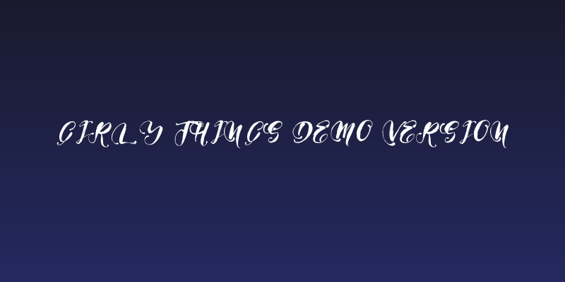 Girly Things Demo Version Social Header