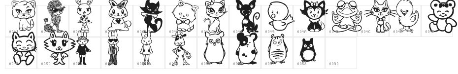 Girly Toons Character Map