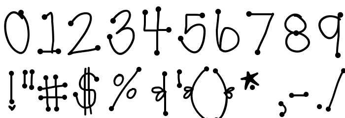 GirlyDots Font OTHER CHARS