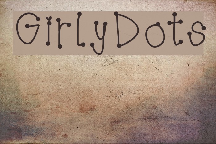 GirlyDots Font examples