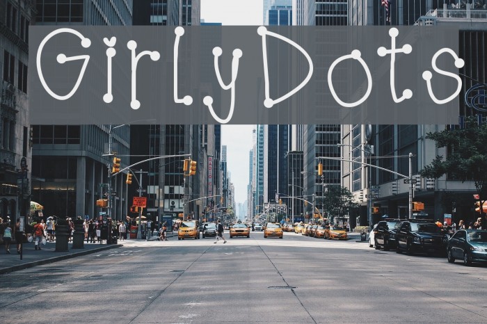 GirlyDots Font examples