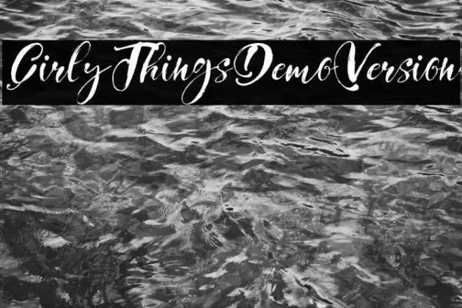 GirlyThingsDemoVersion Font examples