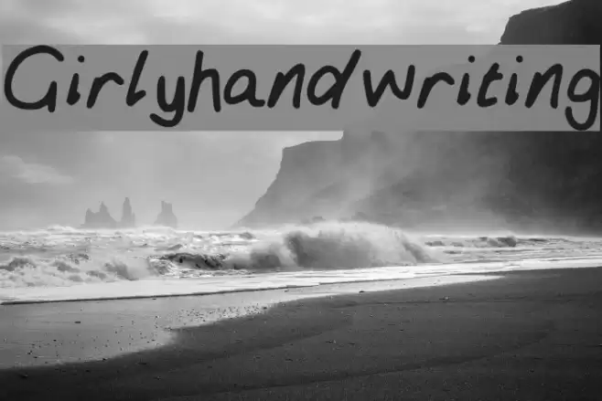 Girly_handwriting Font examples