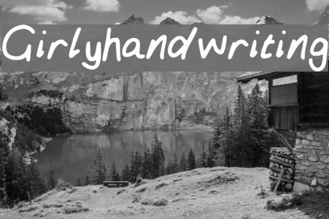 Girly_handwriting Font examples