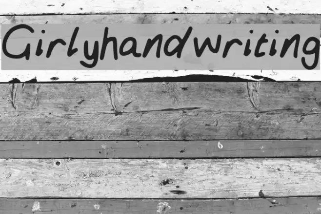 Girly_handwriting Font examples