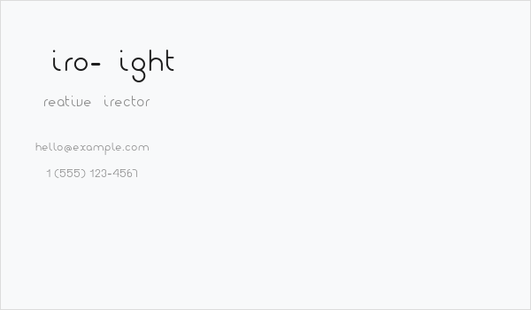 Giro-Light Business Card