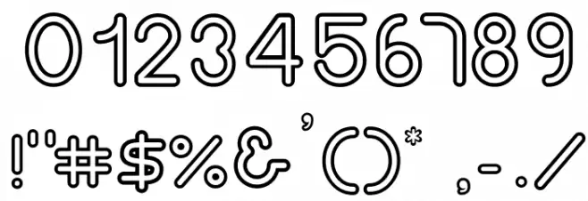 Giro-Outline Font OTHER CHARS