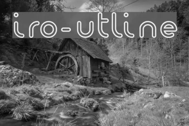 Giro-Outline Font examples