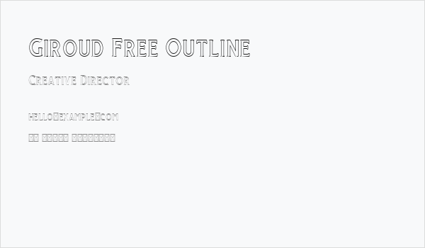 Giroud Free Outline Business Card