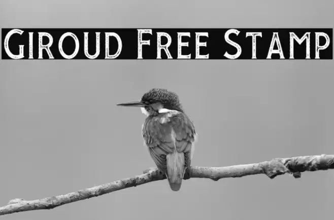 Giroud Free Stamp Font examples
