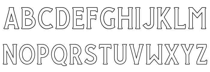 GiroudFree-Outline Font LOWERCASE