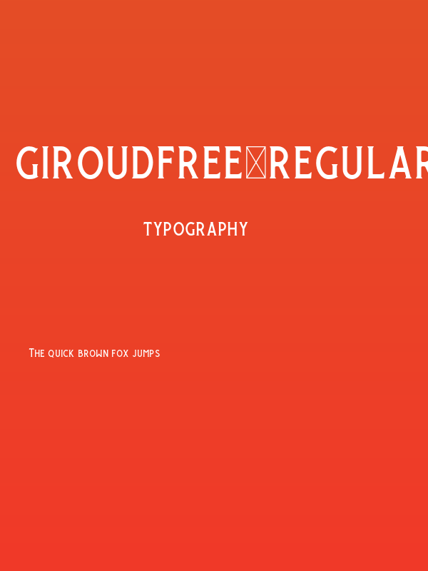 GiroudFree-Regular Poster