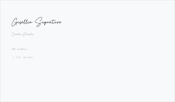 Gisellia Signature Business Card