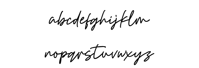 Gisellia Signature Font LOWERCASE