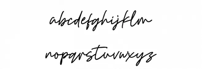 Gisellia Signature Caratteri MINUSCOLO