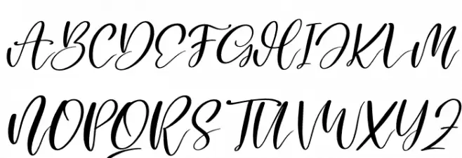 Gishefa Italic Schriftart Groß