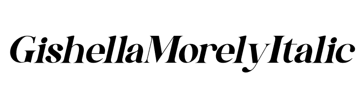 Gishella Morely Italic  Скачать бесплатные шрифты