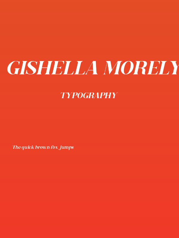 Gishella Morely Italic Poster