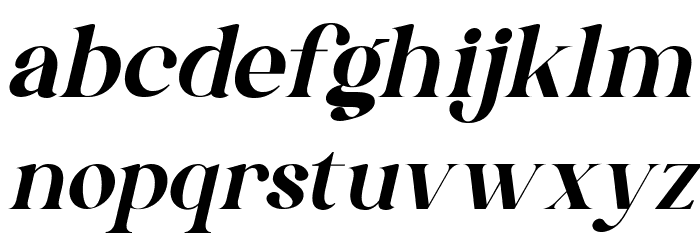 Gishella Morely Italic Font LOWERCASE