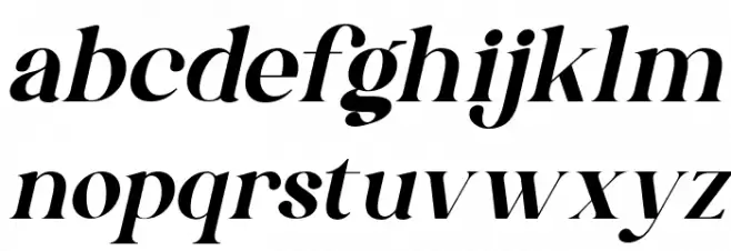 Gishella Morely Italic फ़ॉन्ट लोअरकेस