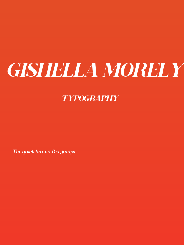 Gishella Morely Italic Poster