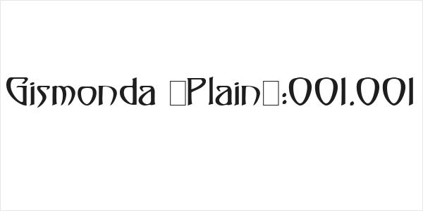 Gismonda [Plain]:001.001 Logo